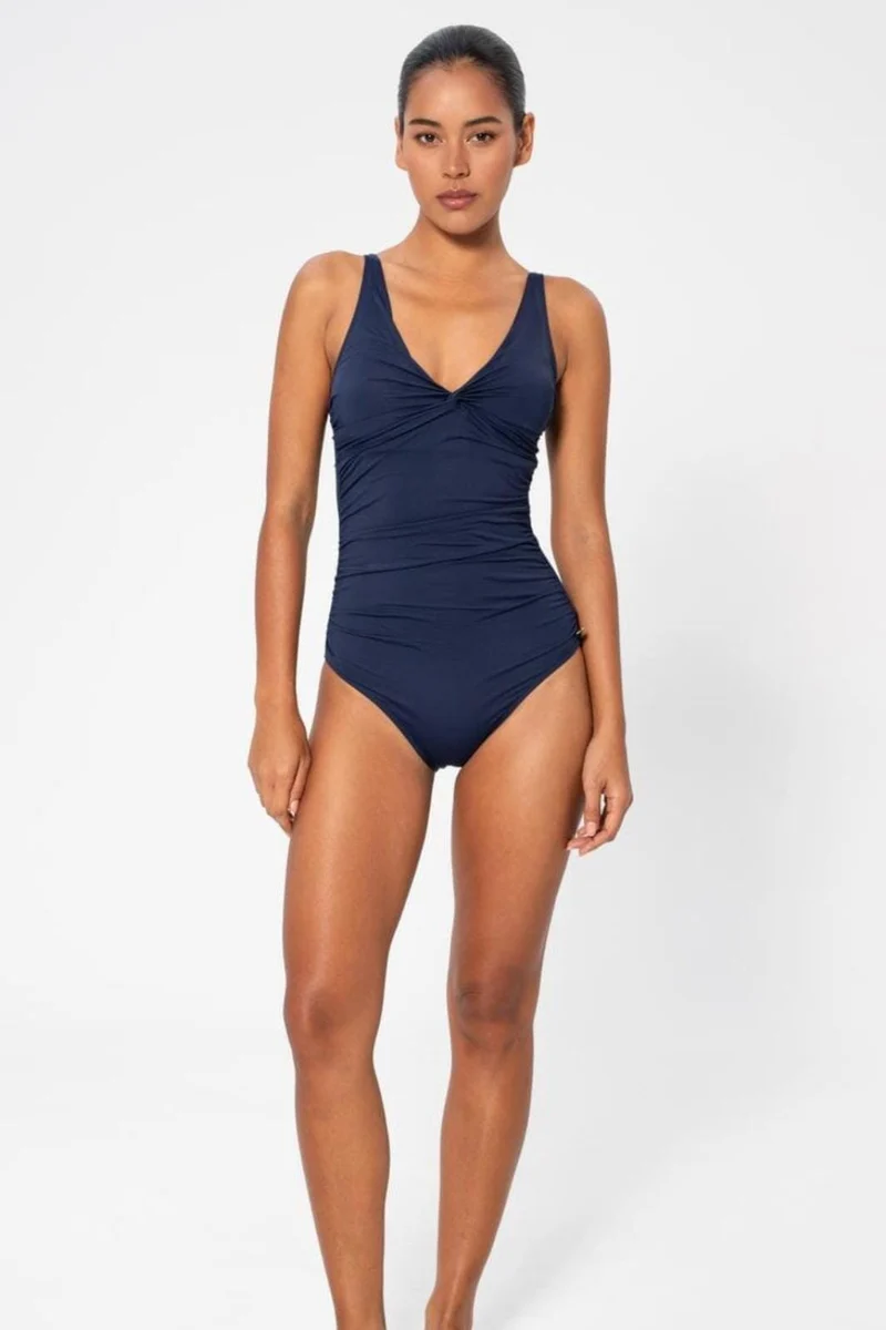 Panos Emporio - Simi Solid Swimsuit Recycled Swimsuit Pews2129 - Navy
