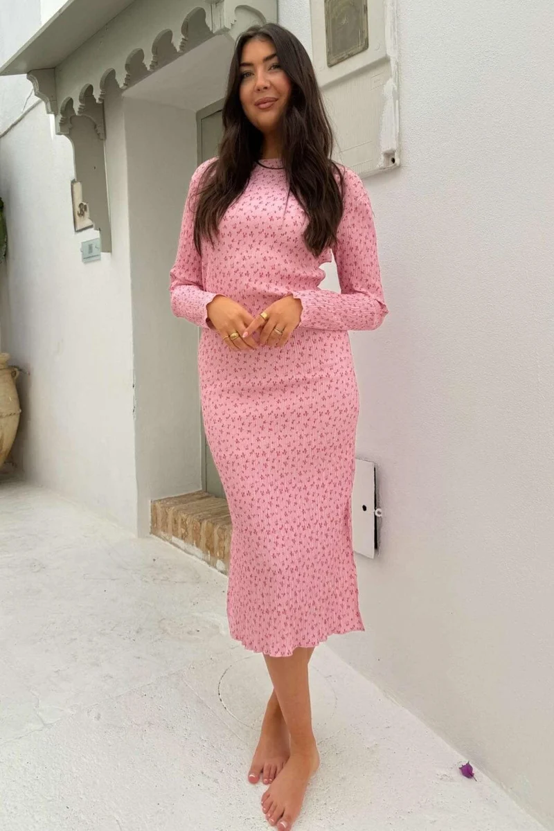 BYIC - Odaic Dress - ptb Pink Tiny Blossom