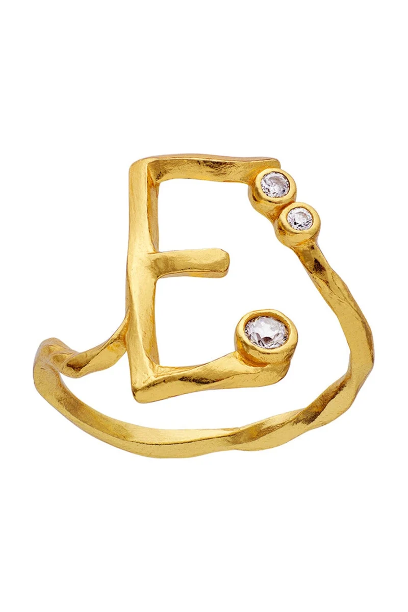 Maanesten - E Alphabet Ring - 4891a