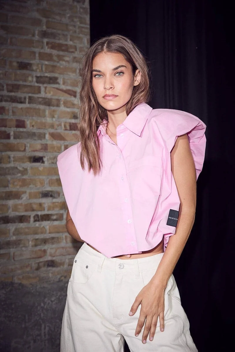 Haute L'Amitié - Dinnie Ns Poplin Shirt HL10846 - Bubblegum