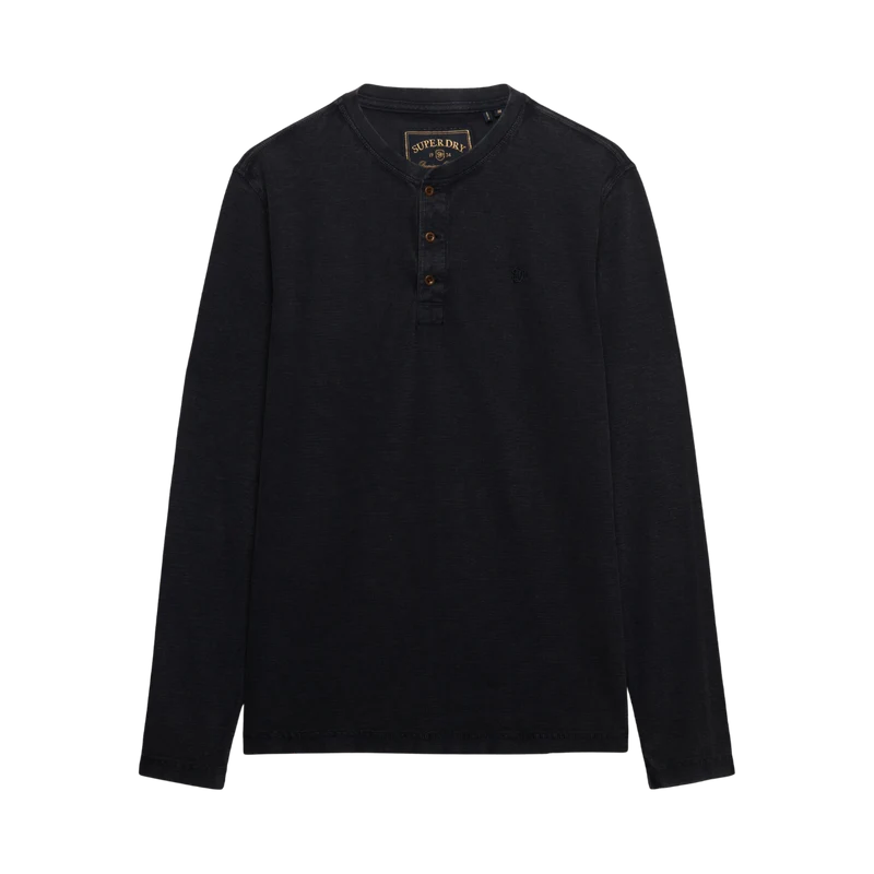 Waffle Long Sleeve Henley Top - French Blue