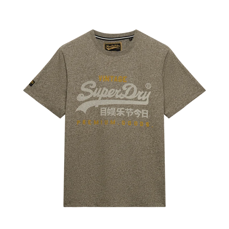 Vl Heritage Relaxed Tee - 9AE Olive Green Marl