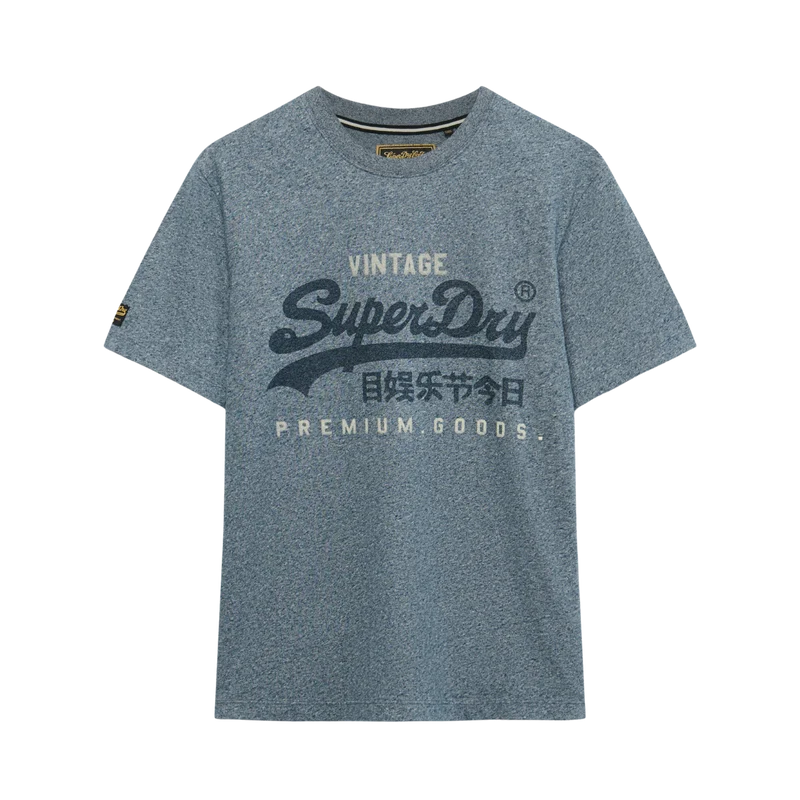 Vl Heritage Relaxed Tee - CLY Denim Blue Marl