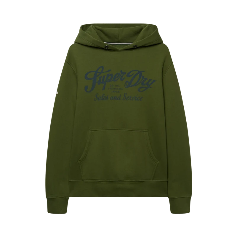 Vintage Script Hood - Vintage Sage Green
