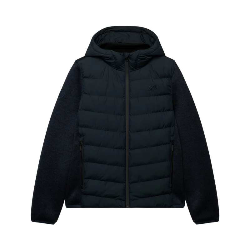 Hooded Storm Knit Hybrid Jkt - Eclipse Navy