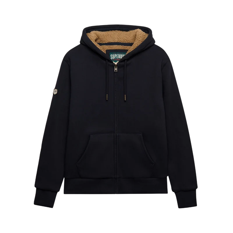 Borg Lined Ziphood - Eclipse Navy