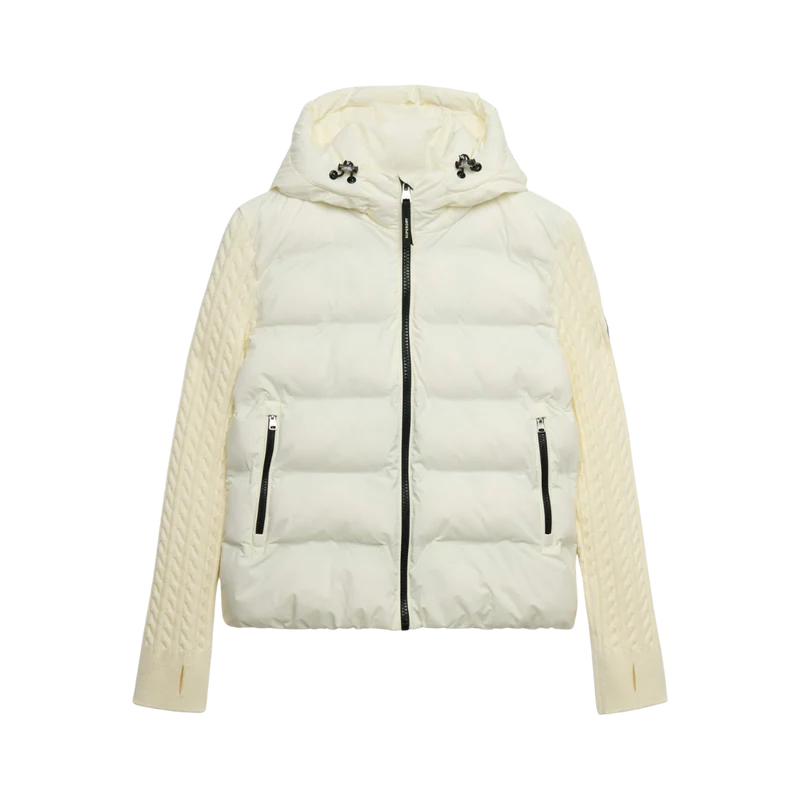 Cable Knit Sleeve Hybrid - Off White