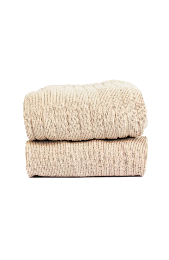 Basic Rib Tights - Linen