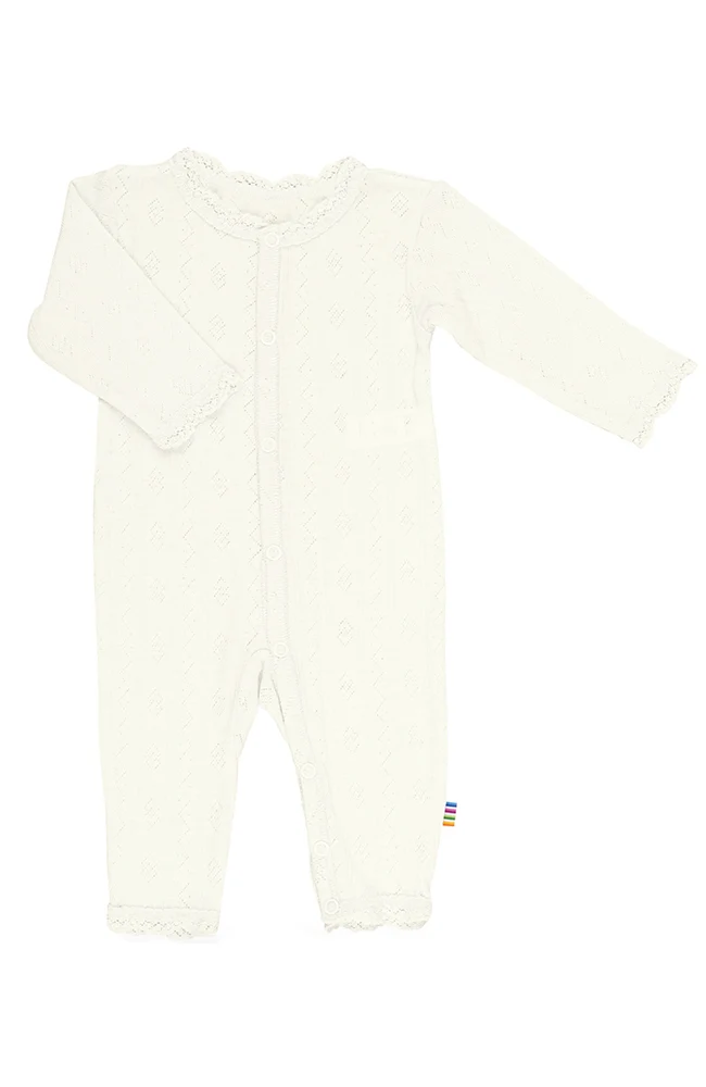 Wool/Silk Onepiece w/ Lace - Nature white