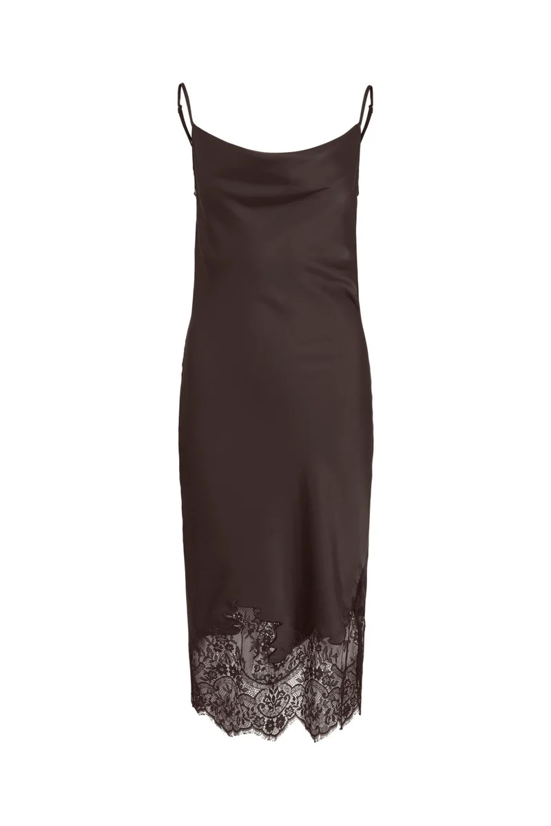 Vila - Visabel Strap Dress - 5094203 Coffee Bean