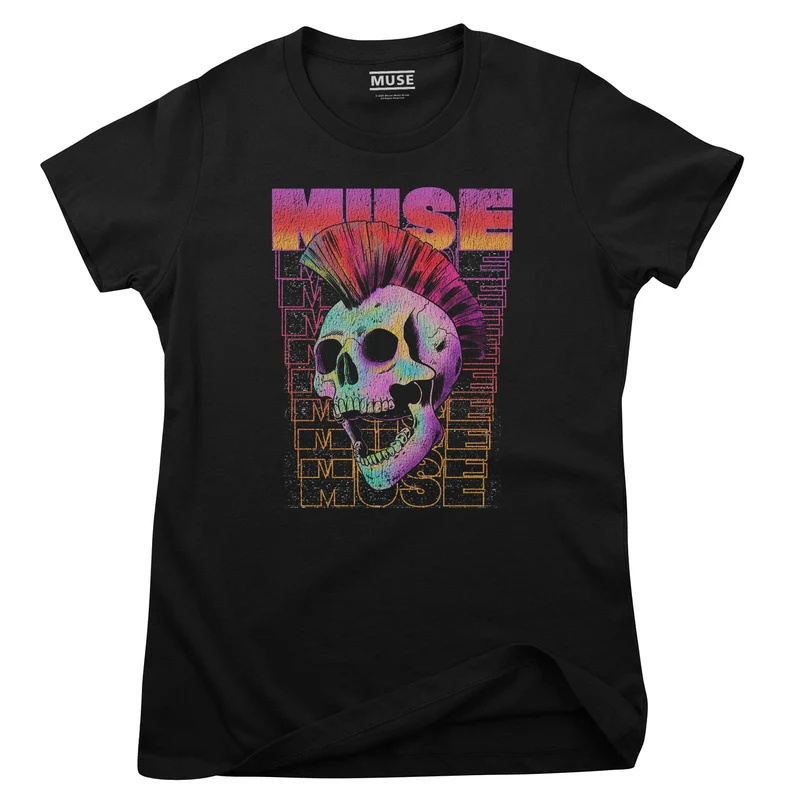 MUSE Mohawk Skull Girly Tee