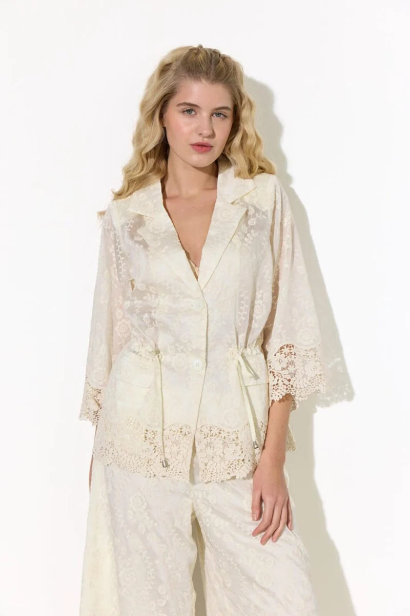 Hunkøn - Patty Lace Blazer 26324 - Cream