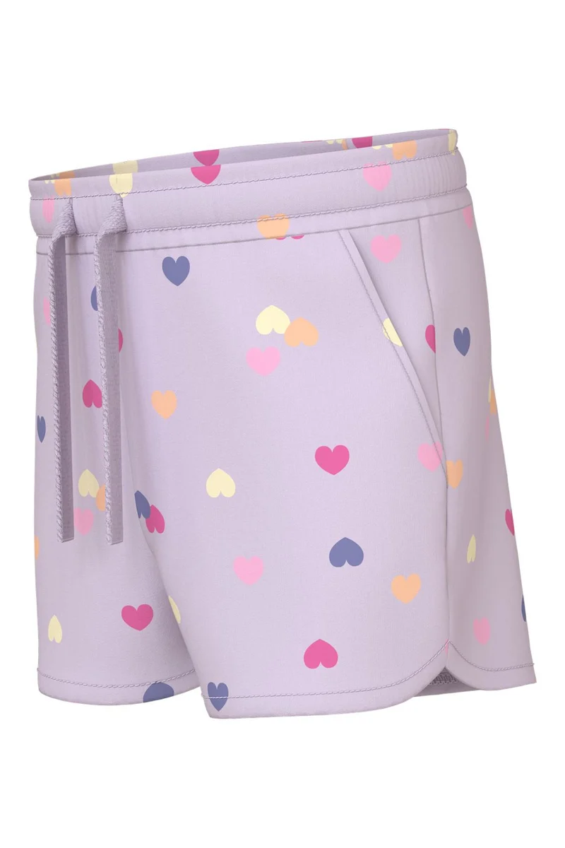 Name It - Nmfvigga Shorts F1 - 5058600 Lavender Fog Colorful Hearts