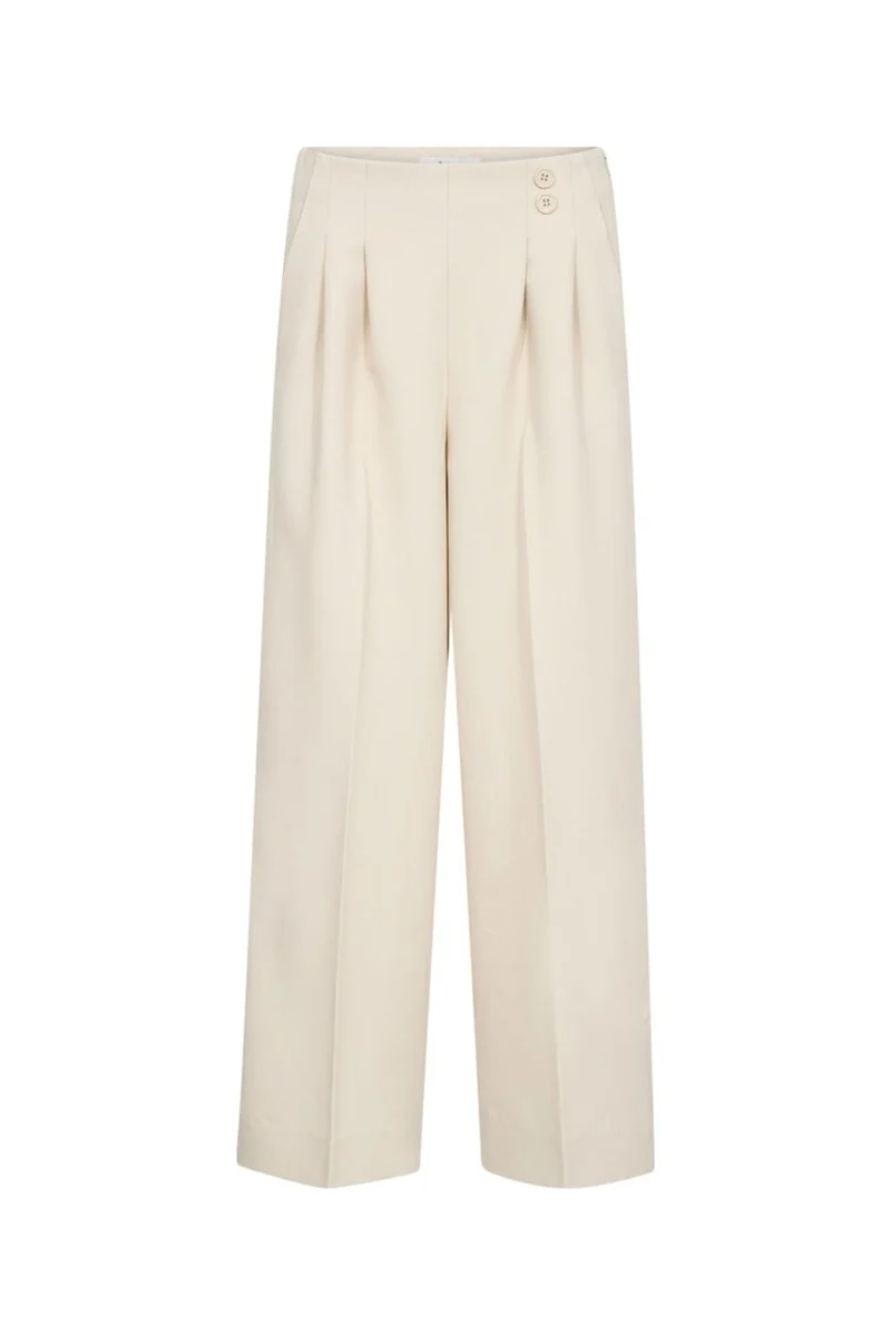 Co´Couture - Acilecc Pleat Pant 41225 - 199 - Bone