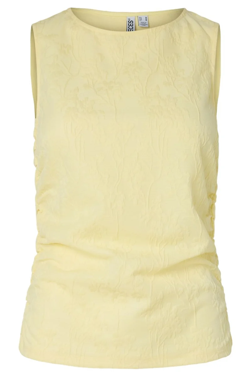 Pieces - Pcallo Sl O-Neck Top Pp - 5048909 French Vanilla