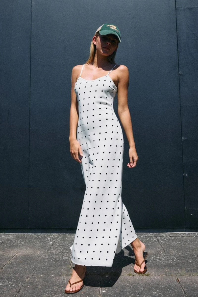 Noisy May - Nmsophie S/L Maxi Dress Fwd - 5002533 Cloud Dancer Black