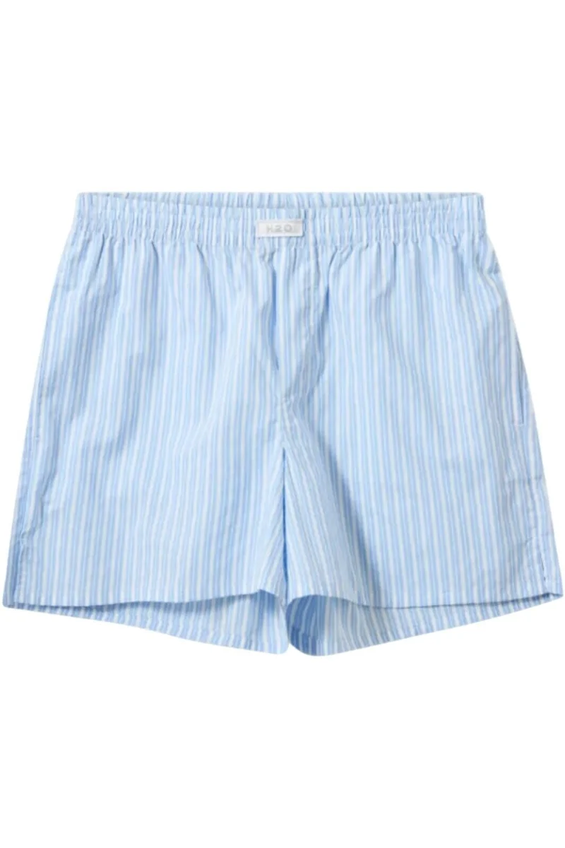 H2O - Rønne Essential Pajamas Shorts 100165 - 7092 - Light Blue/White