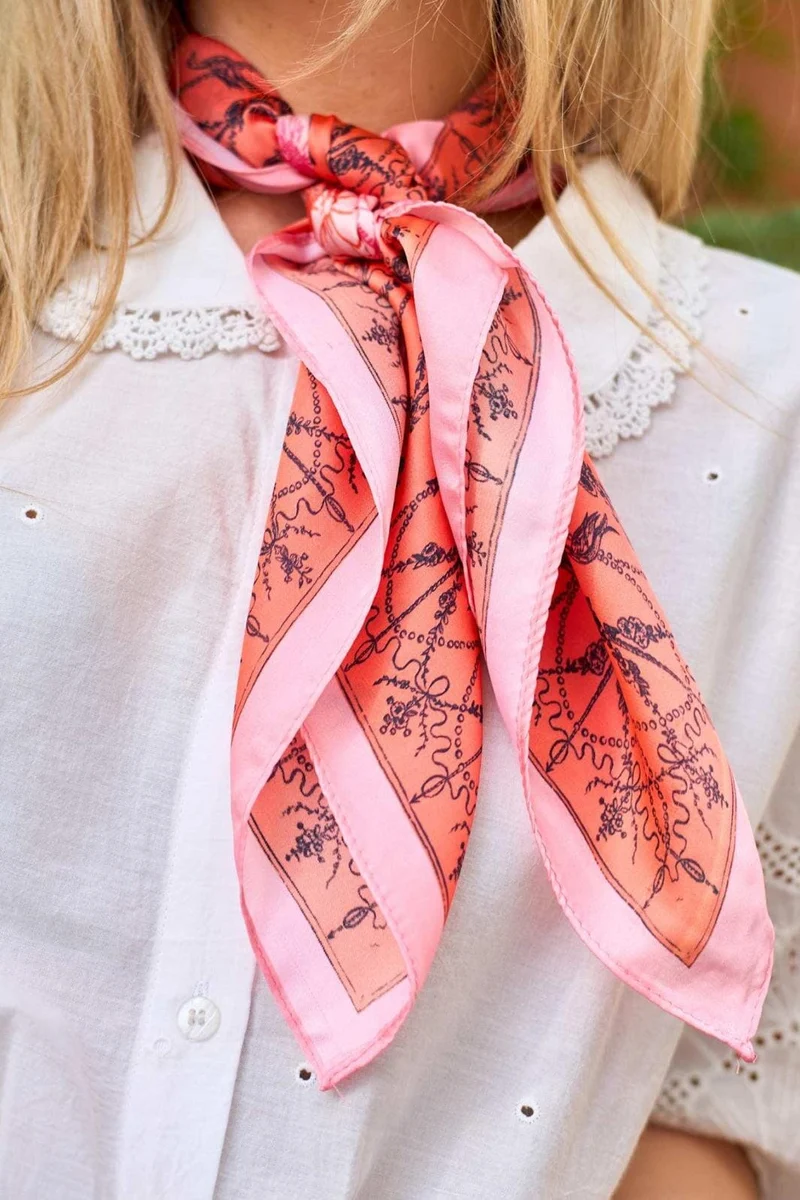 Black Colour - Bcnadja Mini Scarf 3683 - Orange