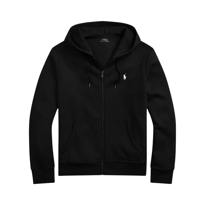 Double Knit Full-Zip Hoodie - Polo Black