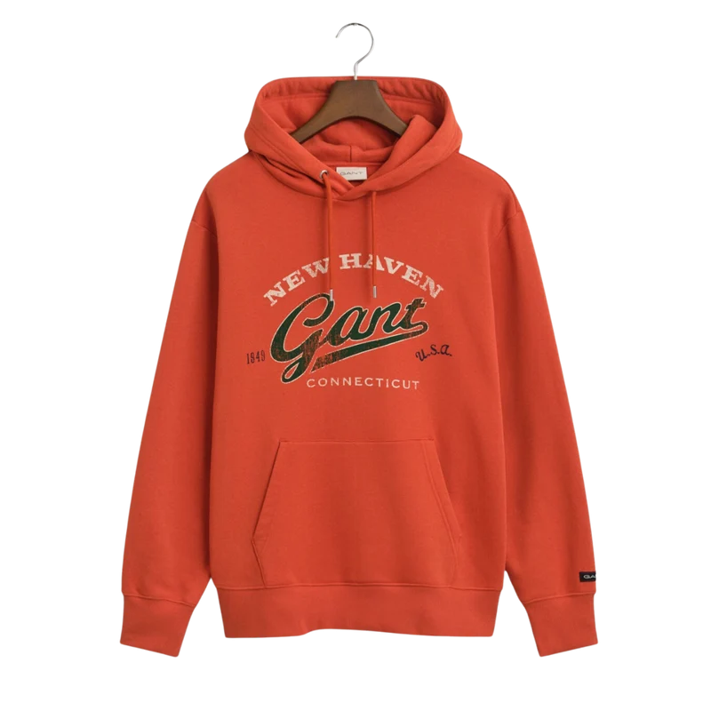 Graphic Hoodie - Deep Orange