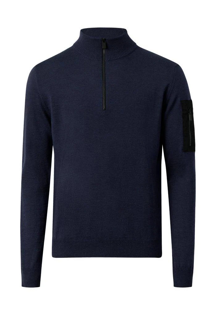 SNOOT Lucca Merino Half-Zip - Navy