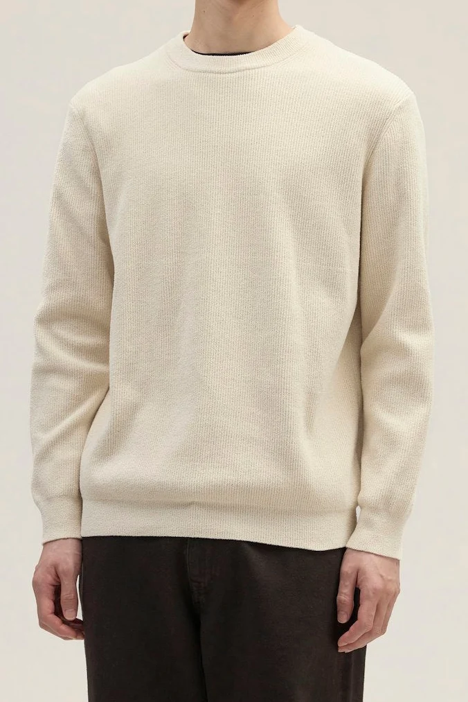 NN. 07 Danny Lightweight Cord Sweater - Cream