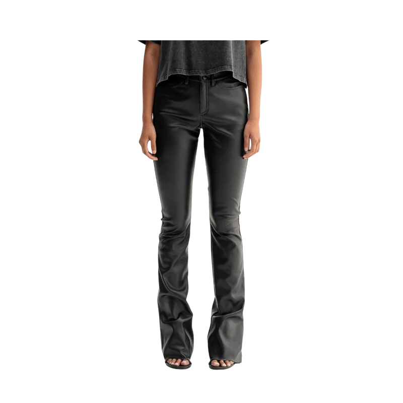 Aiko Leather Trousers - Black