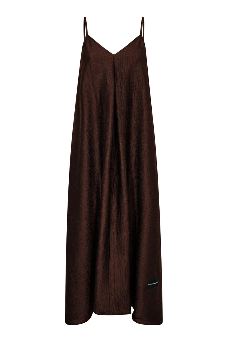 Haute L'Amitié - Corsica Pleat Strap Dress HL10601 - Mocca