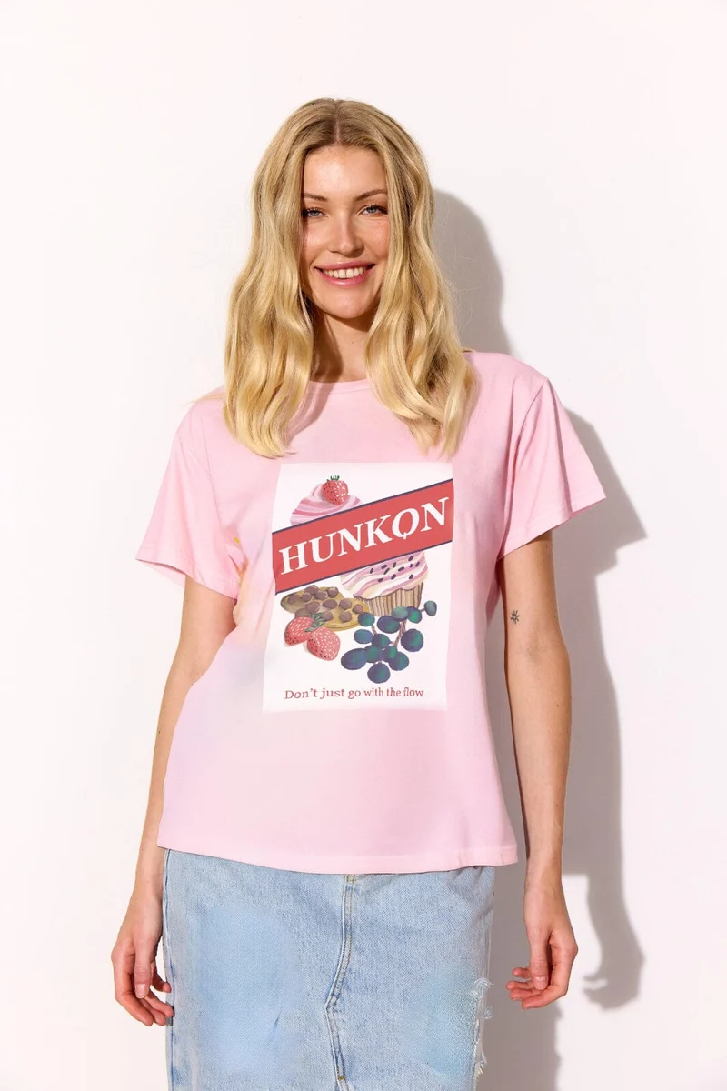 Hunkøn - Sweet Treat T-Shirt 26301 - Soft Pink
