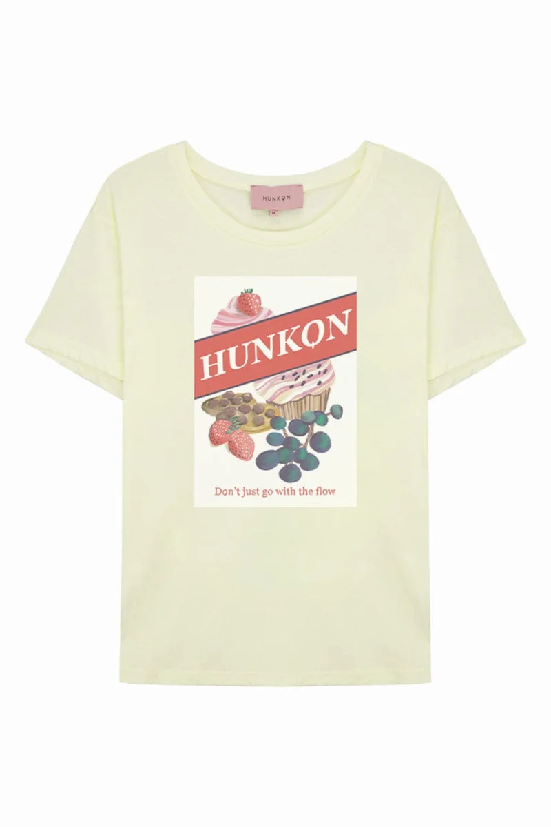 Hunkøn - Sweet Treat T-Shirt 26301 - Light Yellow