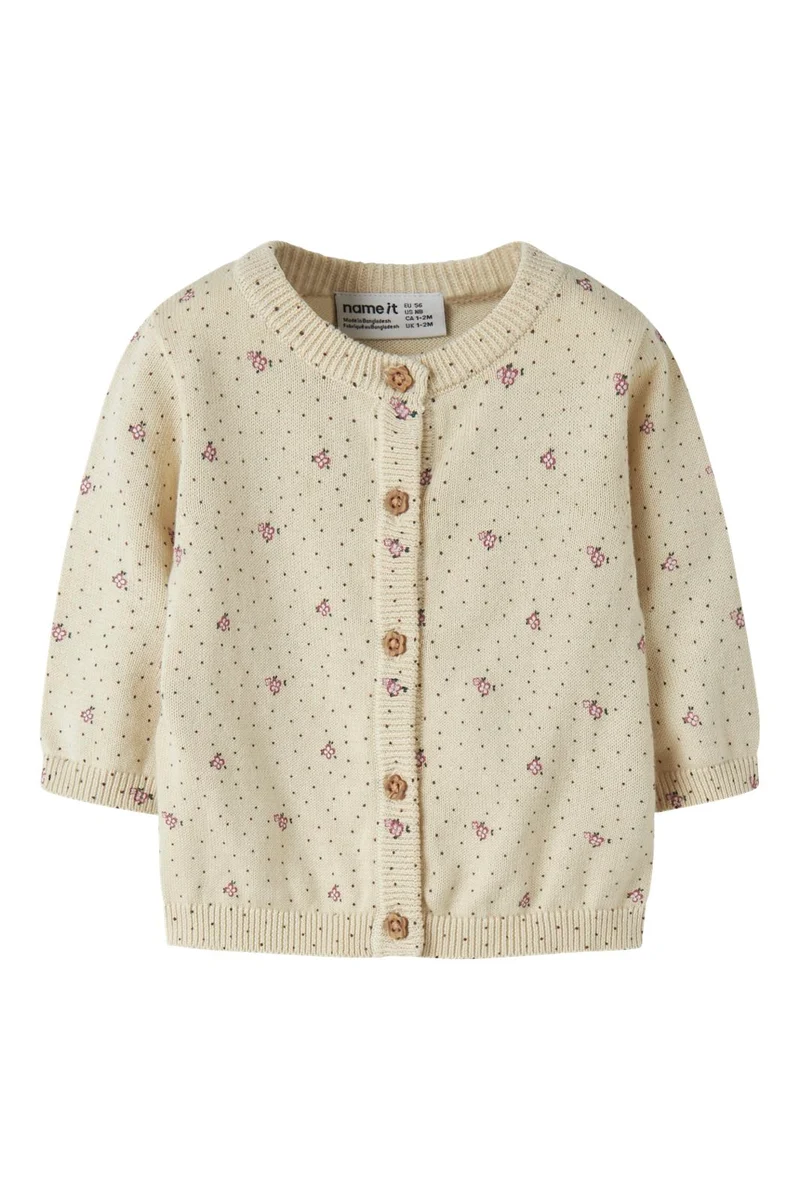Name It - Nbfhide Ls Knit Card - 5000060 Almond Milk