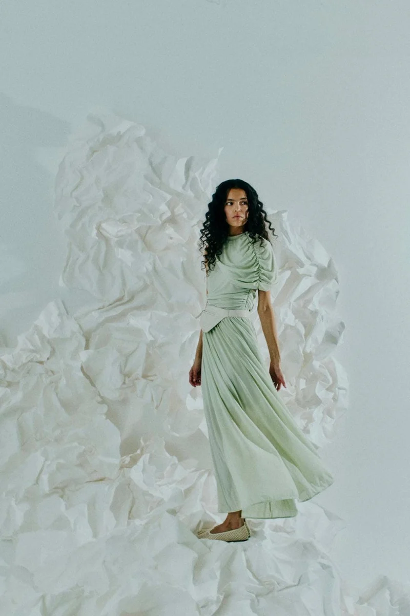 Copenhagen Muse - Cmmejse-dress 207781 - 2133 Green Tint