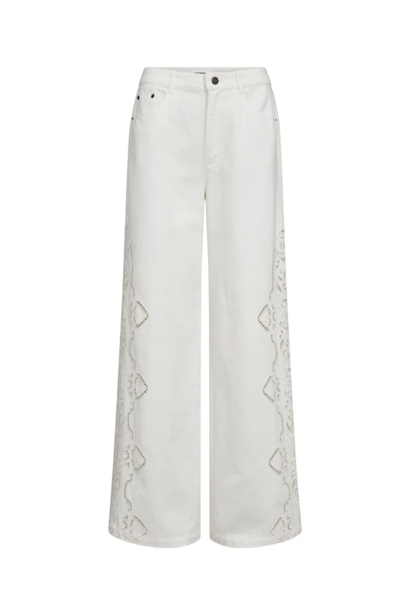 Co´Couture - Colettecc Embroidery Pant 40055 - 11 - Off White