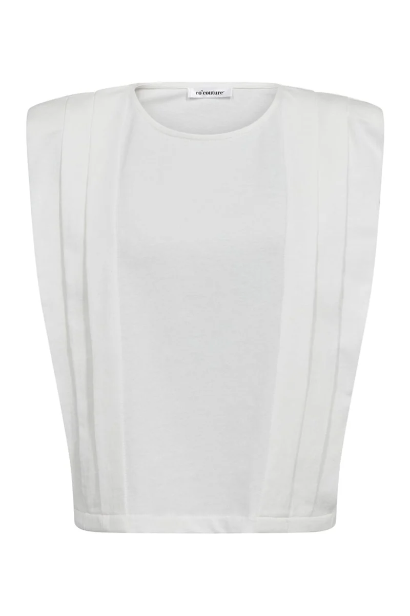 Co´Couture - Zellicc Padded Pleat Top 45151 - 4000 - White