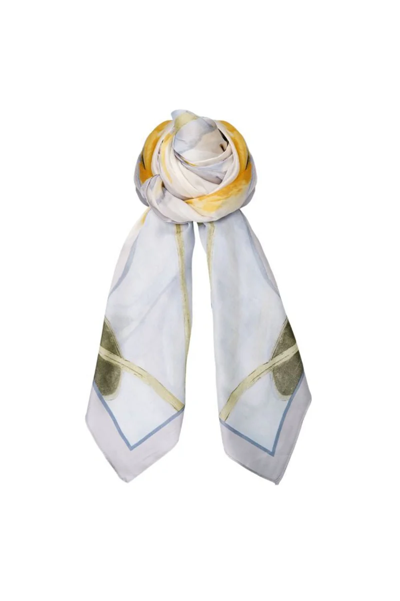Black Colour - Bcarlet Satin Scarf 208329 - Sky Blue
