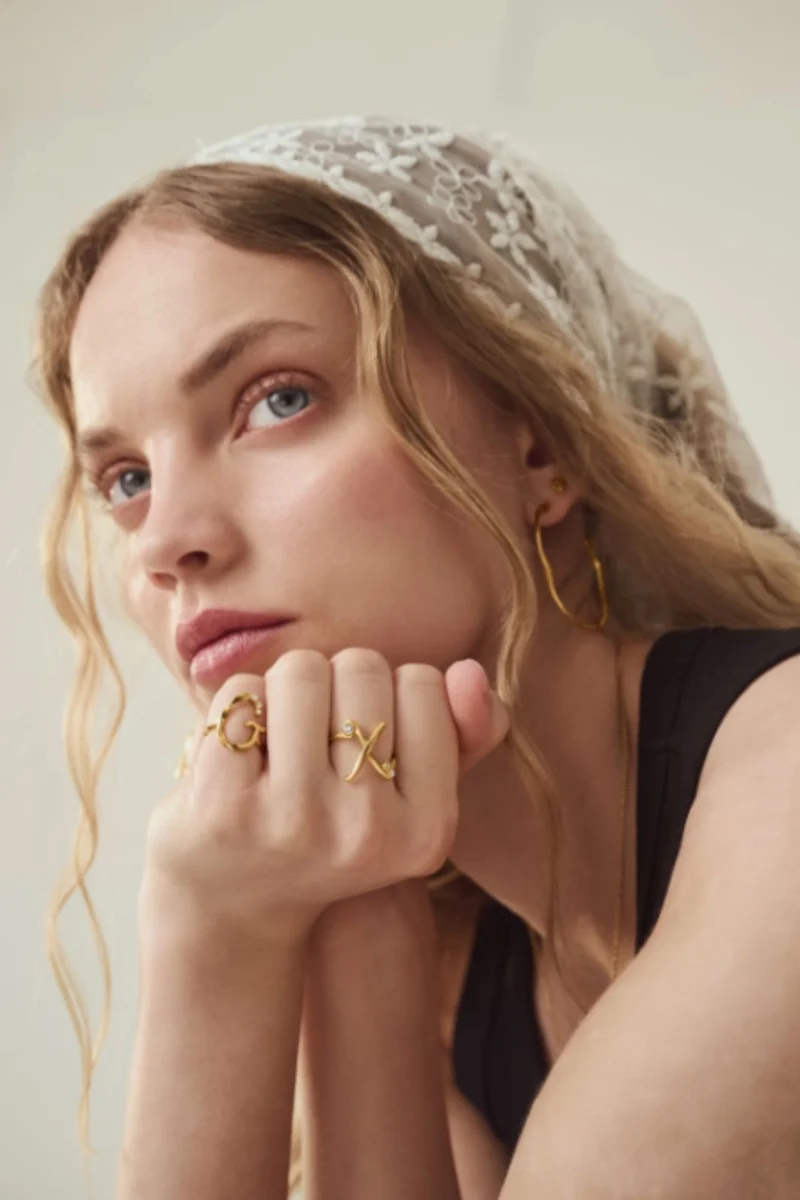 Maanesten - G Alphabet Ring - 4933a