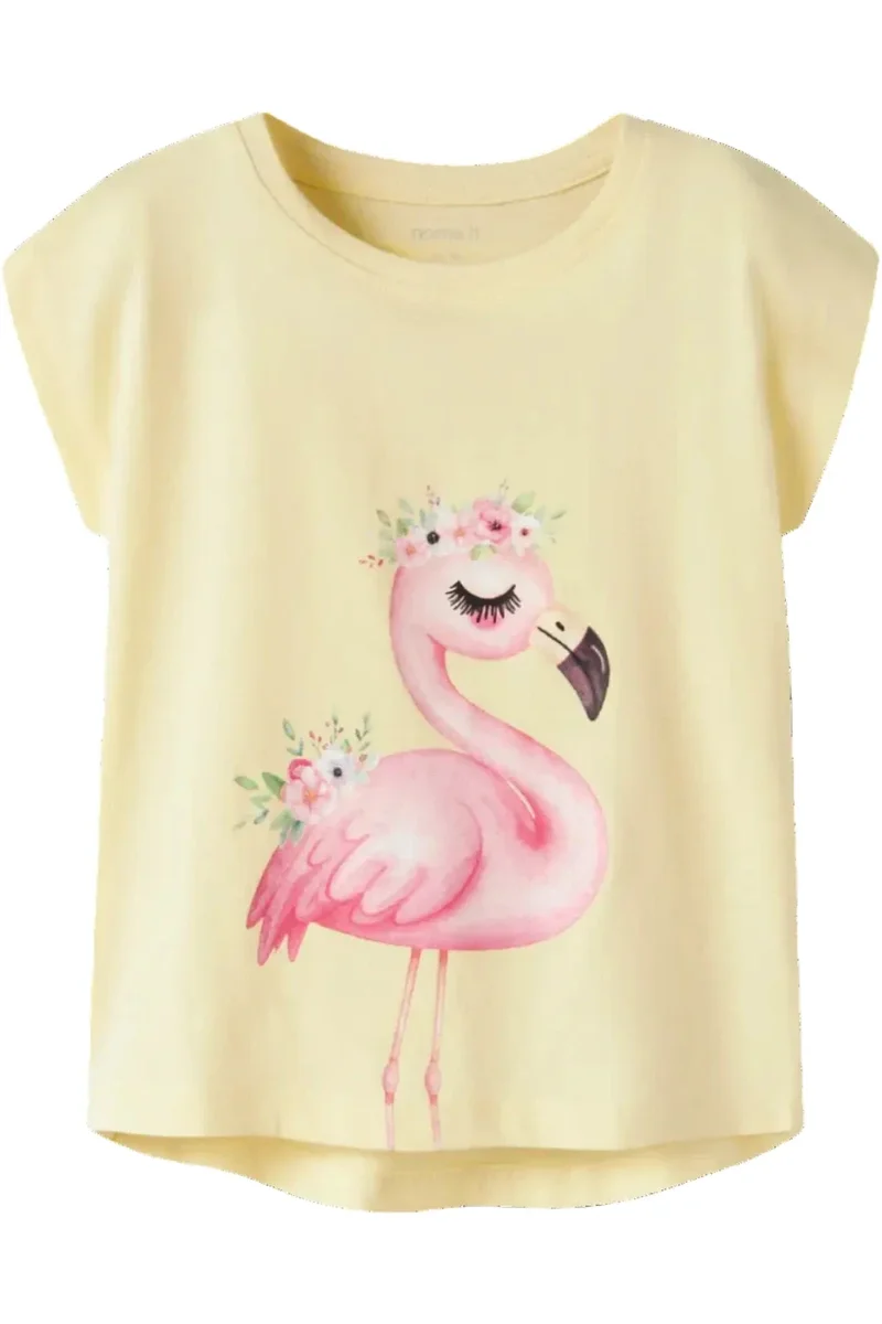 Name It - Nmfvotia Capsl Top - 5058354 Double Cream Flamingo