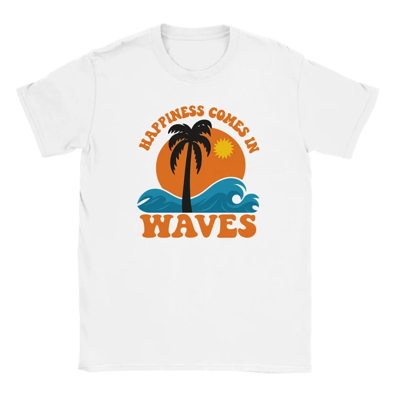 T-shirt Classic – Happiness Comes in Waves