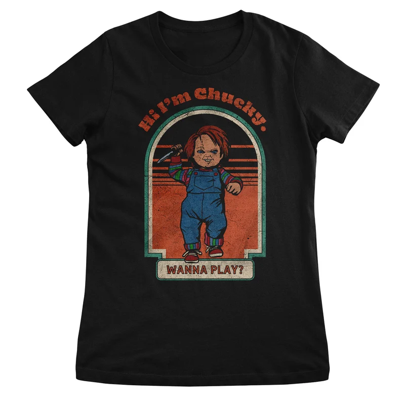 Chucky - Wanna Play? Distressed Girly Tee