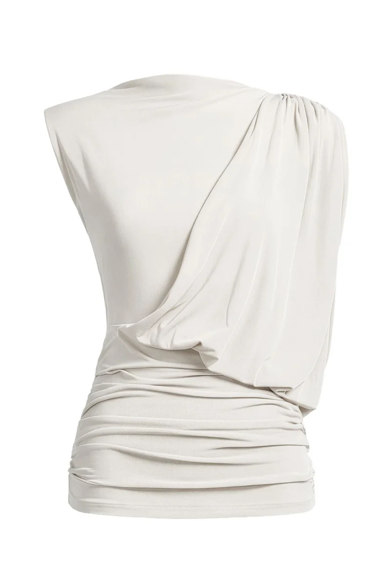 Object - Objdellie Sl Reg. Drapy Top Tne 26 - 5169786 Cloud Dancer