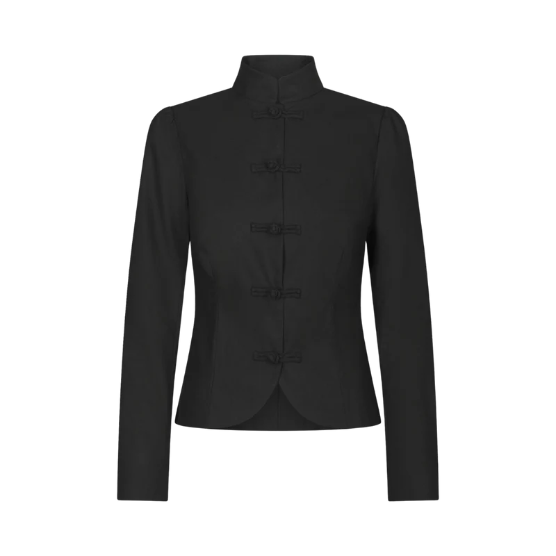 Ardena Linen Blazer - 100 Black