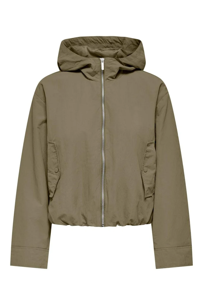 Only - Onlbealo Hood Jacket - 4982404 Aloe Silver Trim