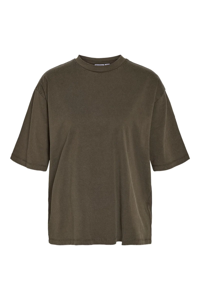 Noisy May - Nmkarla S/S Washed T-Shirt - 5012107 Chocolate Brown Washed