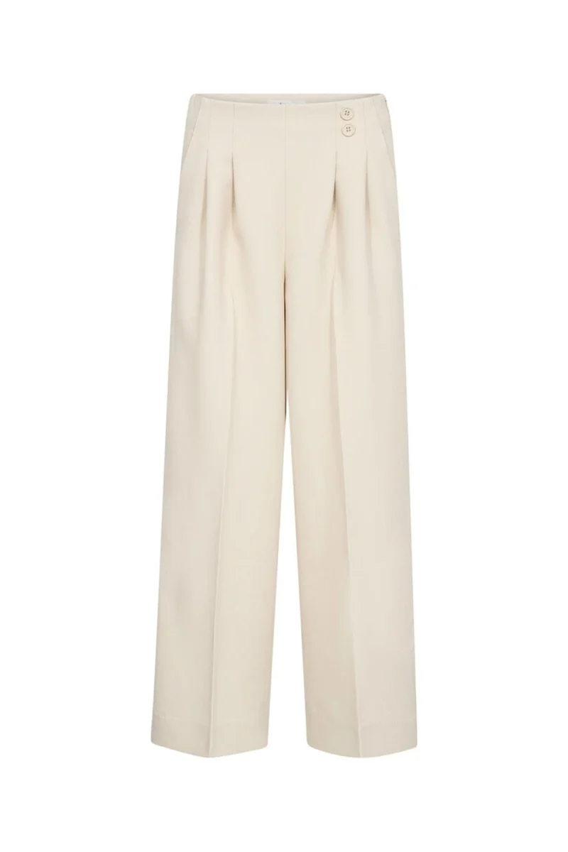 Co´Couture - Acilecc Pleat Pant 41225 - 199 - Bone