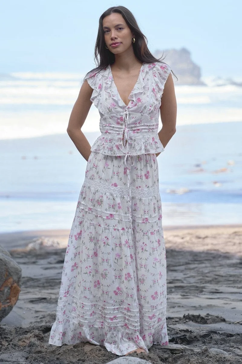 Neo Noir - Netali Spring Flower Top 168728 - 121 - Off White
