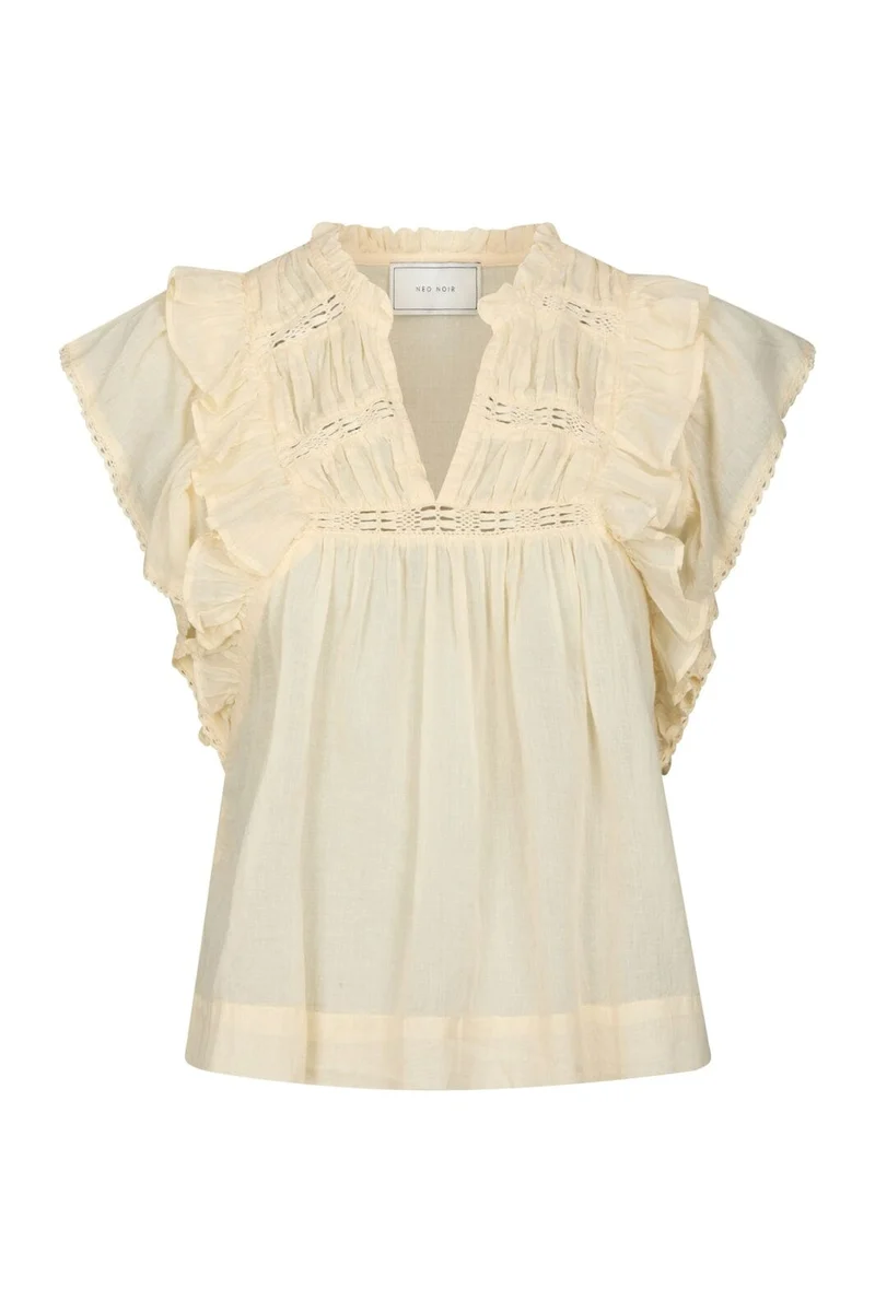 Neo Noir - Jayla S Voile Top 159881 - 416 - Butter Yellow