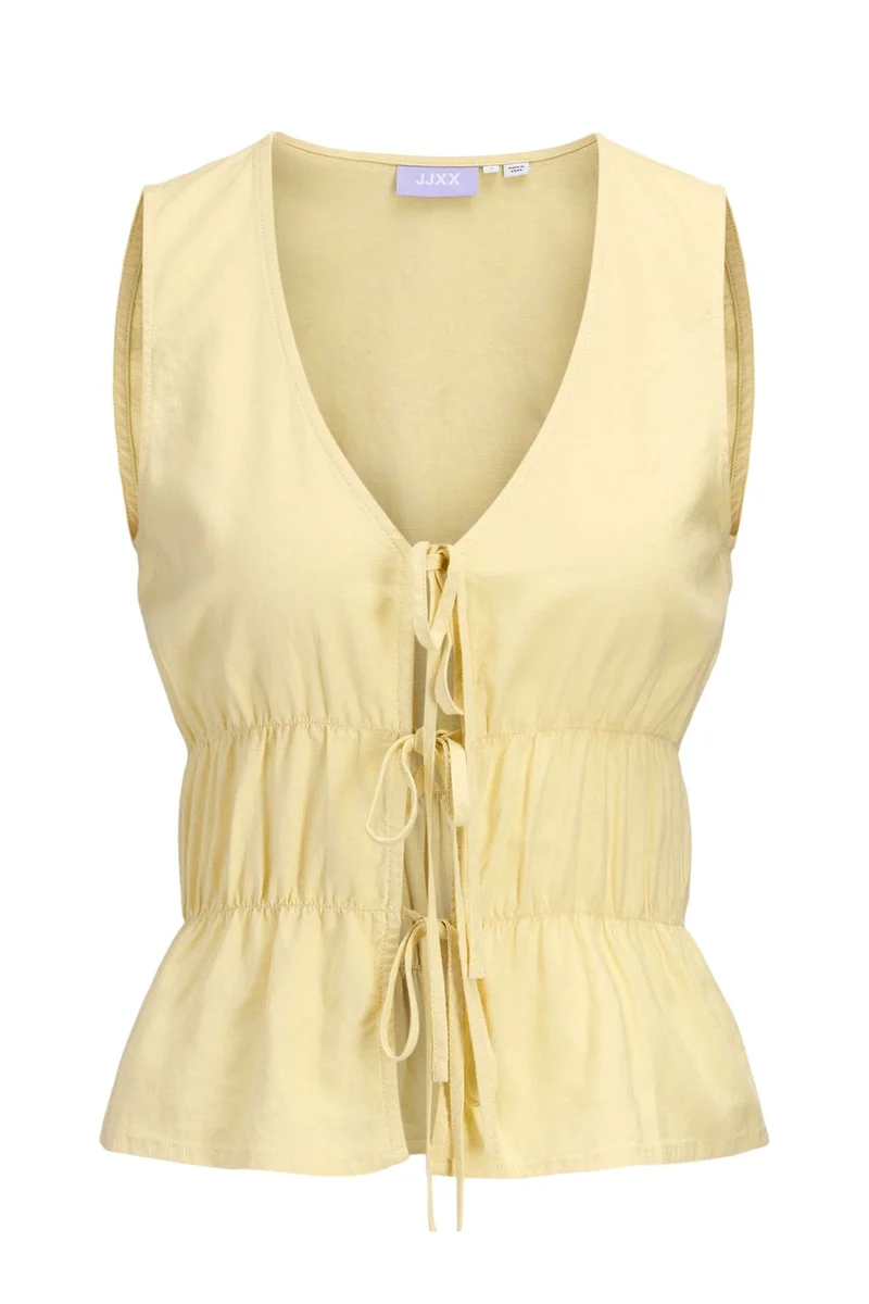 Jjxx - Jxalmira Linen Blend Tie Sl Top Ln - 4919741 Sunlight