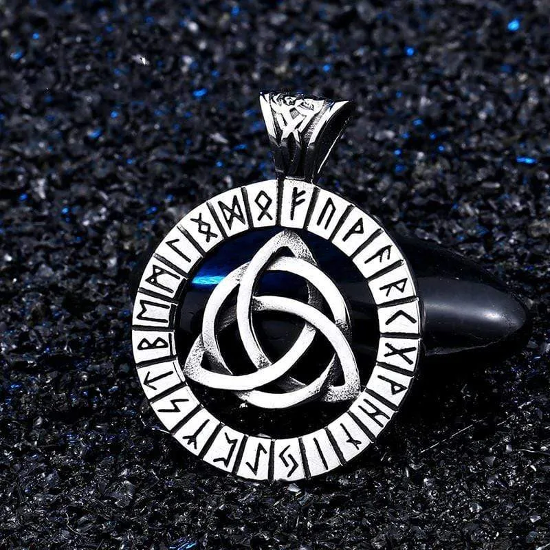Punk Rune Celtic Knot Halsband för män
