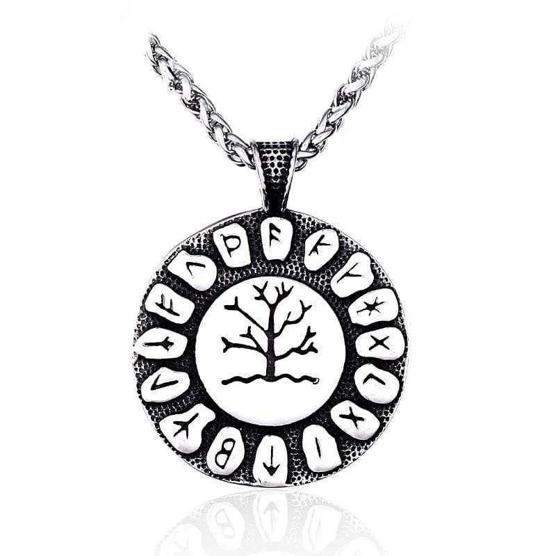 Punk Rune Tree Halsband för män