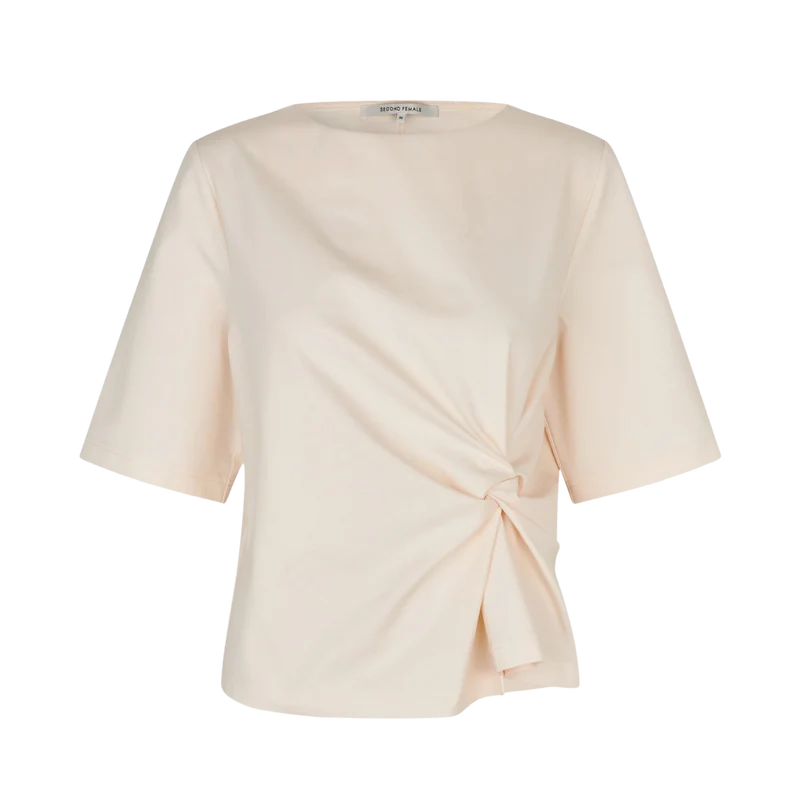 Arkai Drape Tee - Eggnog
